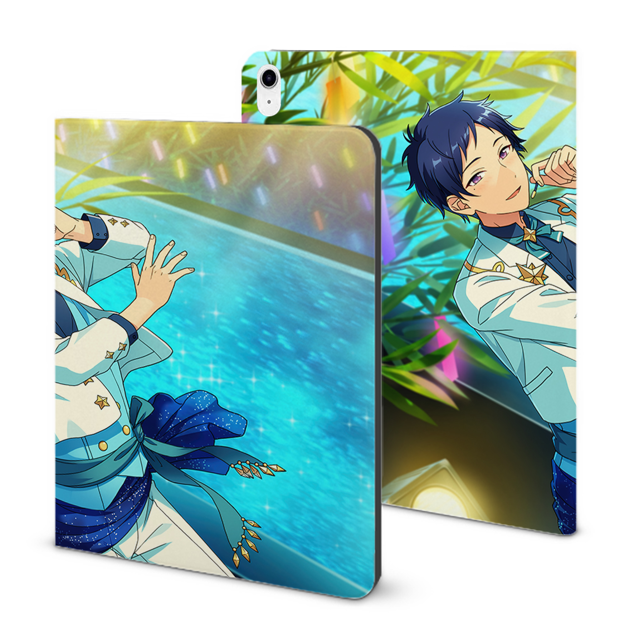 （画像用） あんさんぶるスターズ! Ensemble Stars IPad ケース ブック型 PUレザー TPU 耐衝撃 軽量 薄型 ペン収納なし 全面保護 IPad 各モデル対応